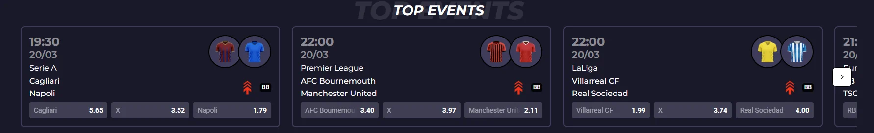 Powbet Κορυφαία Γεγονότα